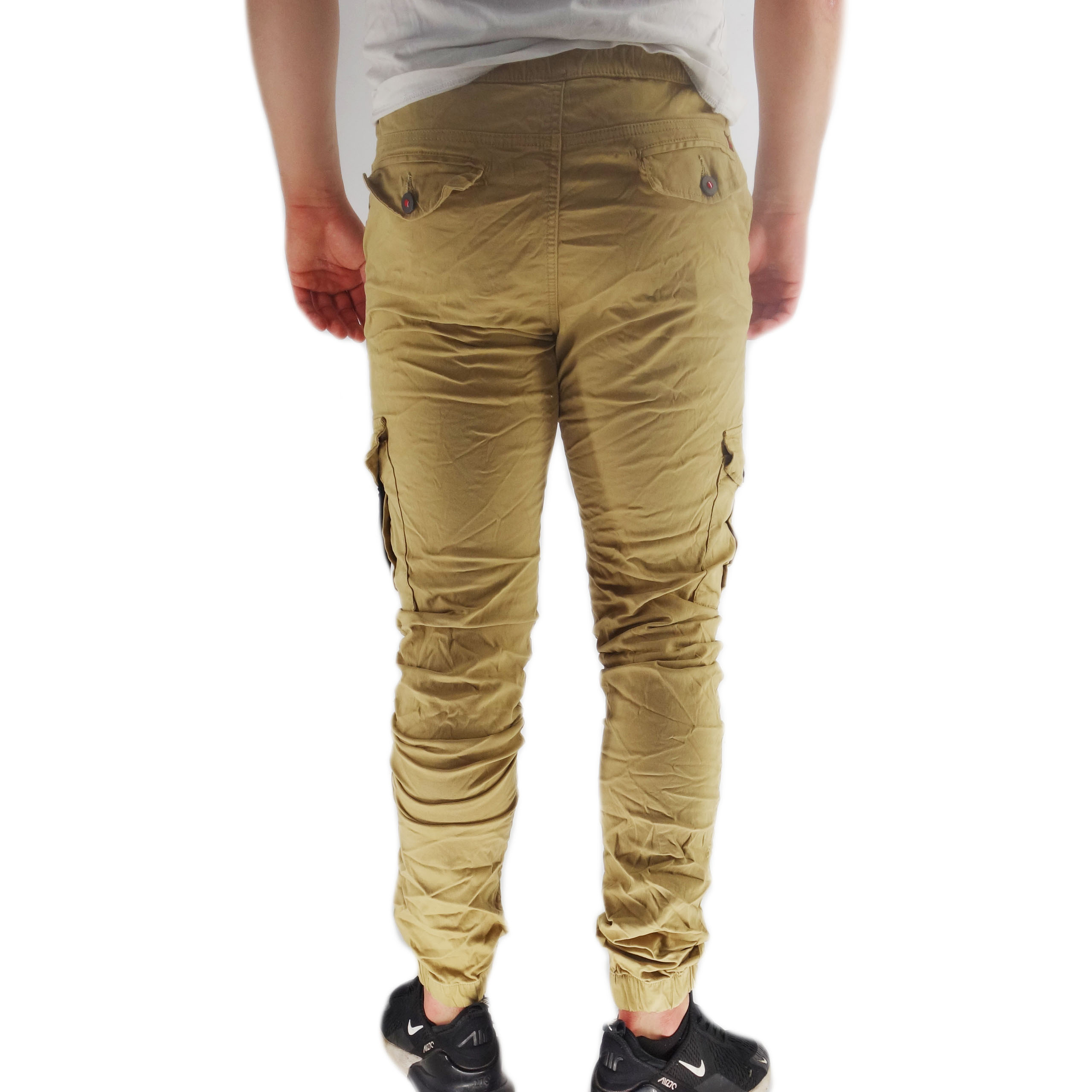 Spodnie męskie bojówki joggery kieszene - obrazek 3