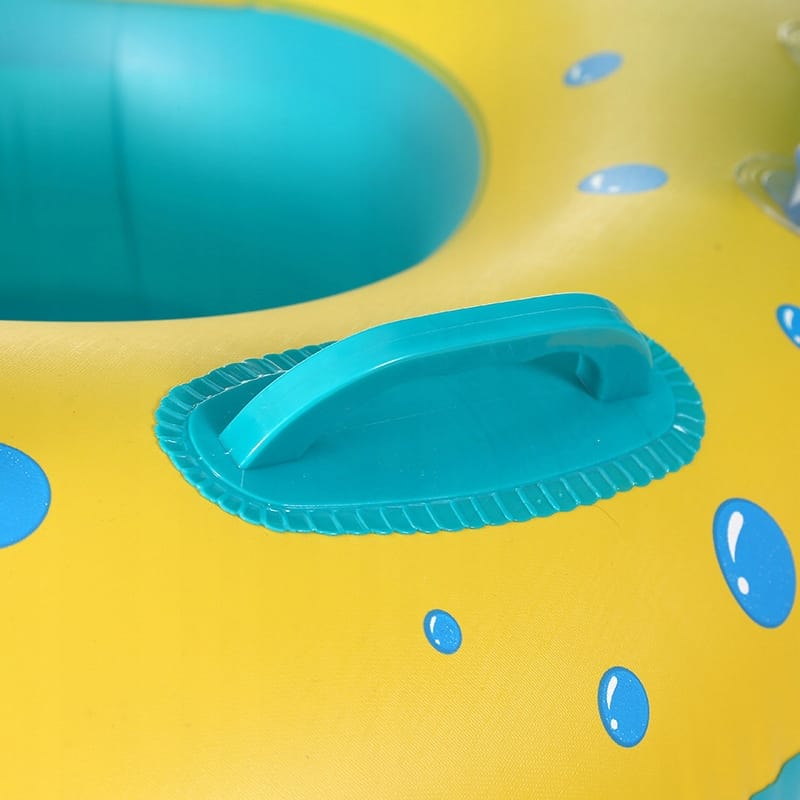 KOŁO DO PŁYWANIA DLA DZIECI PONTONIK MATERAC DMUCHANY Z DASZKIEM DO 40KG