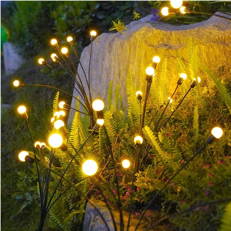 	ZESTAW LAMPKI LED KULKI KULECZKI BIAŁY CIEPŁY OGRODOWE SOLARNE 2SZT 6 led