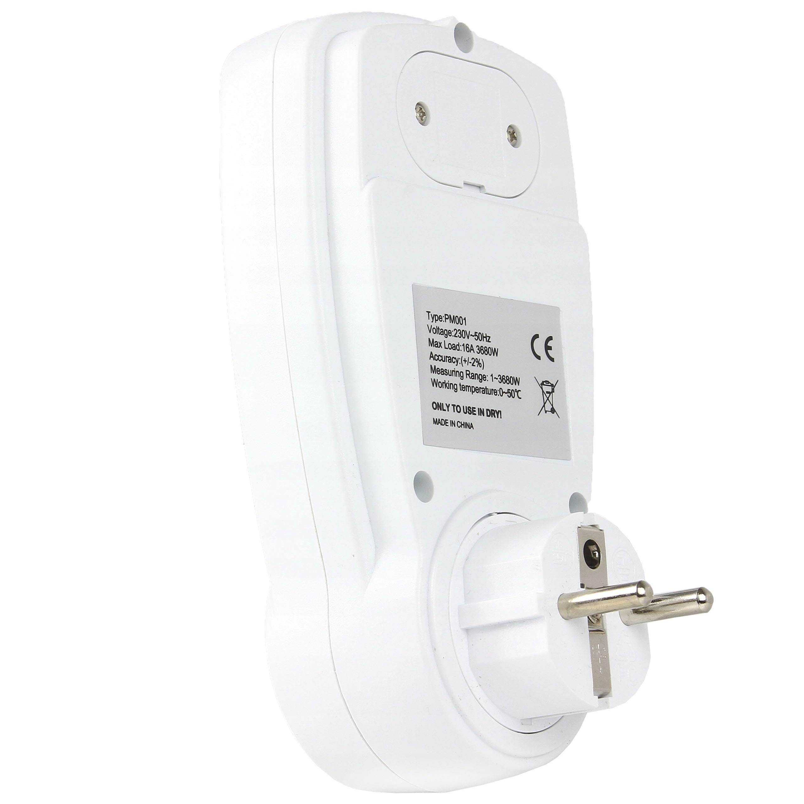 Watomierz licznik energii miernik zużycia poboru prądu woltomierz 2 taryfy