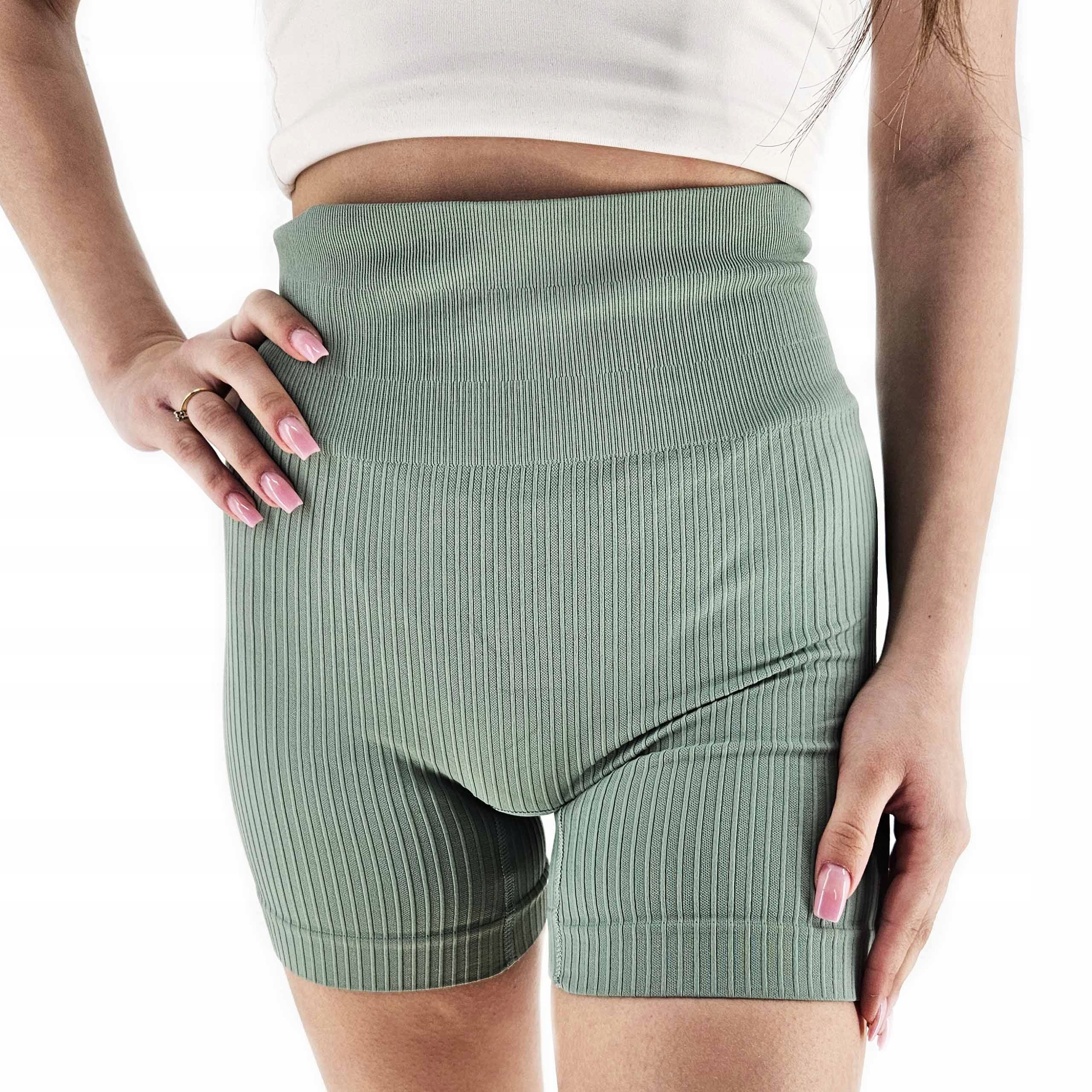 DAMSKIE LEGGINSY KOLARKI KRYJĄCE SPODENKI DOPASOWANE WYGODNE KOLORY PRĄŻEK