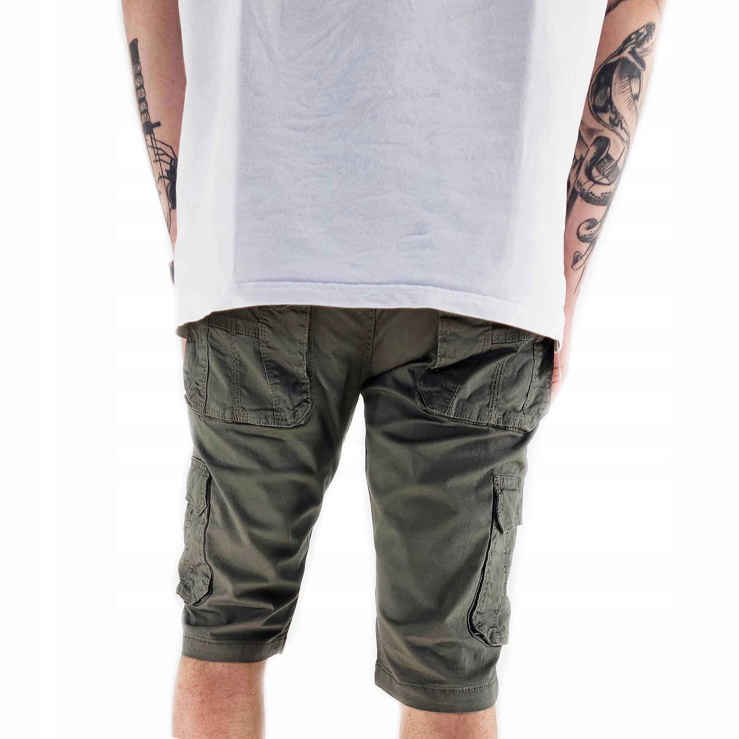 KRÓTKIE SPODENKI SPODNIE BOJÓWKI SZORTY MĘSKIE JEANSOWE