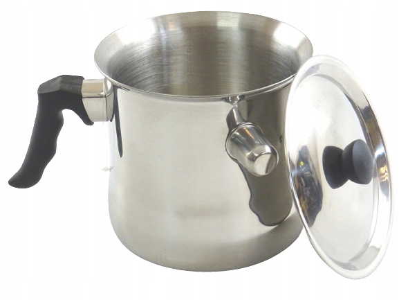 GARNEK DO MLEKA 2L Z GWIZDKIEM GAZ INDUKCJA STALOWY DO GOTOWANIA MLEKA