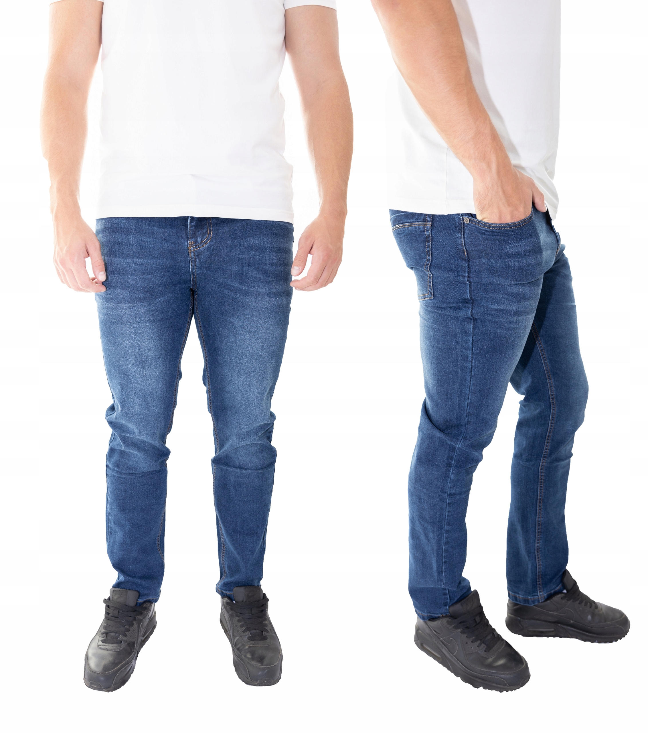 Spodnie jeansy męskie jeansowe rozciągliwe