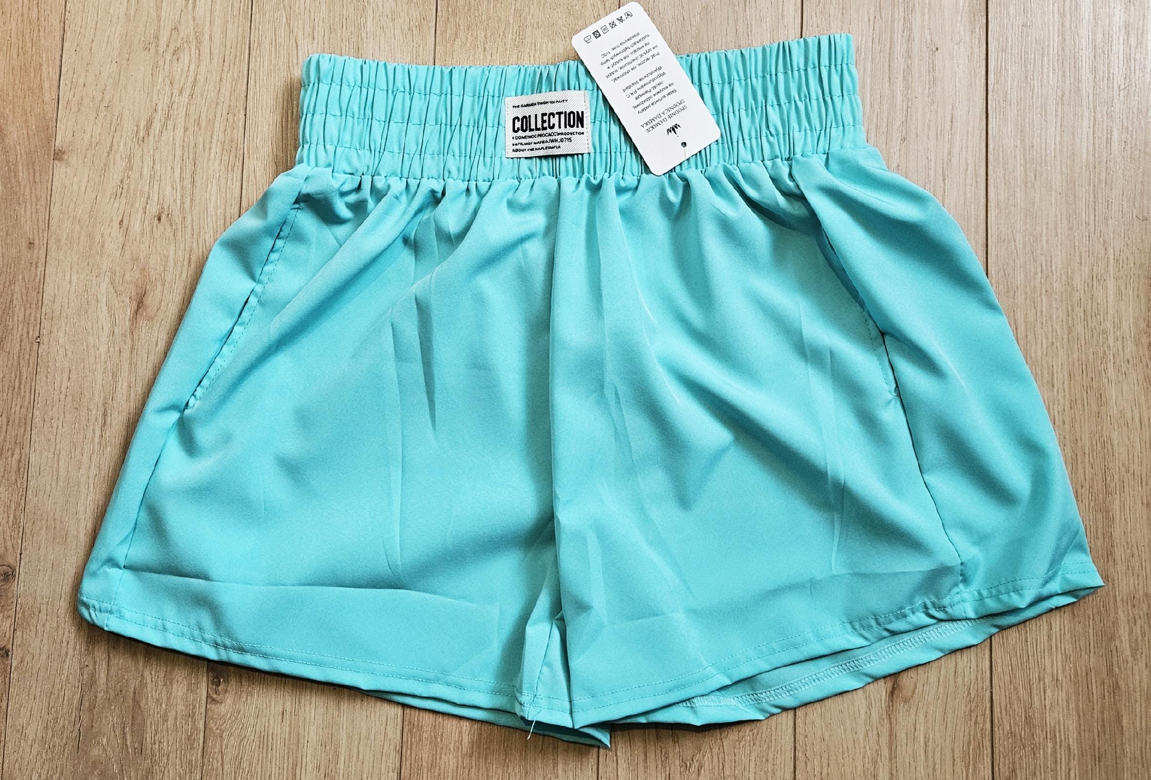 SPODENKI DAMSKIE ATRAKCYJNE SZORTY KOBIECE MATERIAŁOWE PRZEWIEWNE WYGODNE