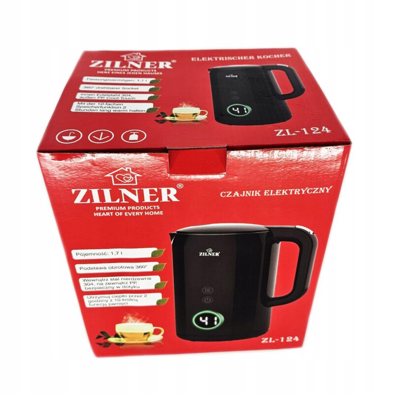 CZAJNIK ELEKTRYCZNY Z REGULACJĄ TEMPERATURY LCD DOTYKOWY PANEL 1.7L