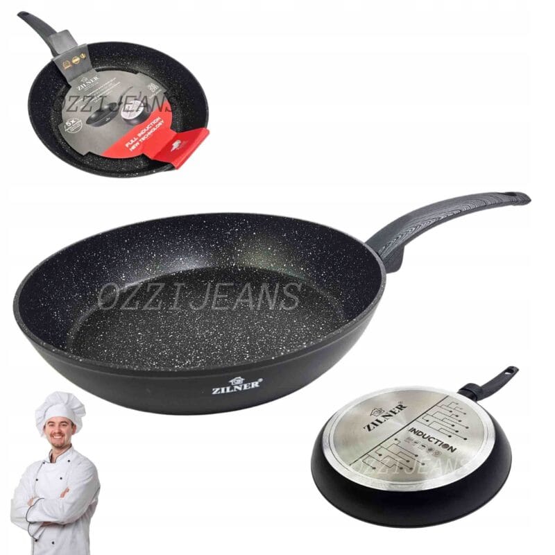 PATELNIA ALUMINIOWA Z POWŁOKĄ GRANITOWĄ INDUKCJA 5xSZYBSZE NAGRZEWANIE