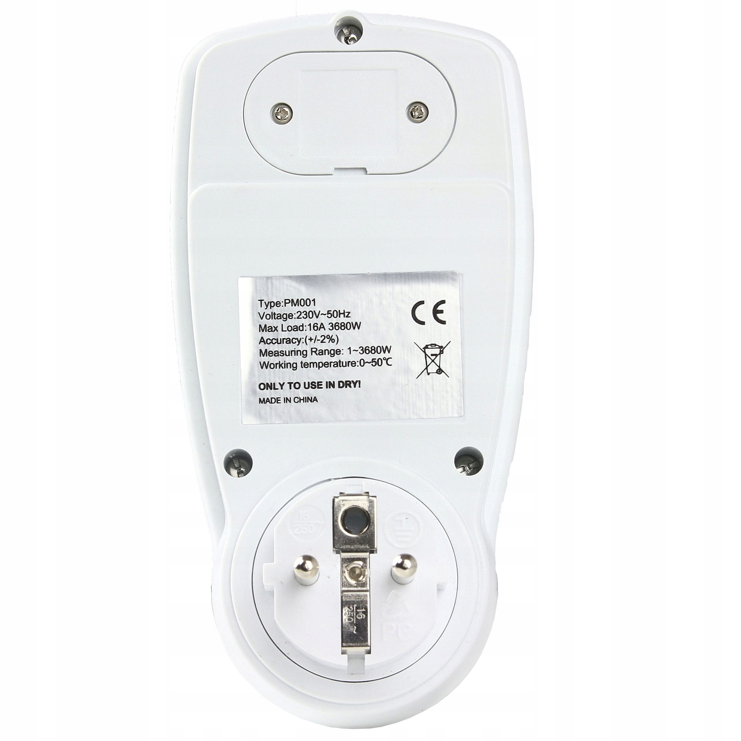 Watomierz licznik energii miernik zużycia poboru prądu woltomierz 2 taryfy