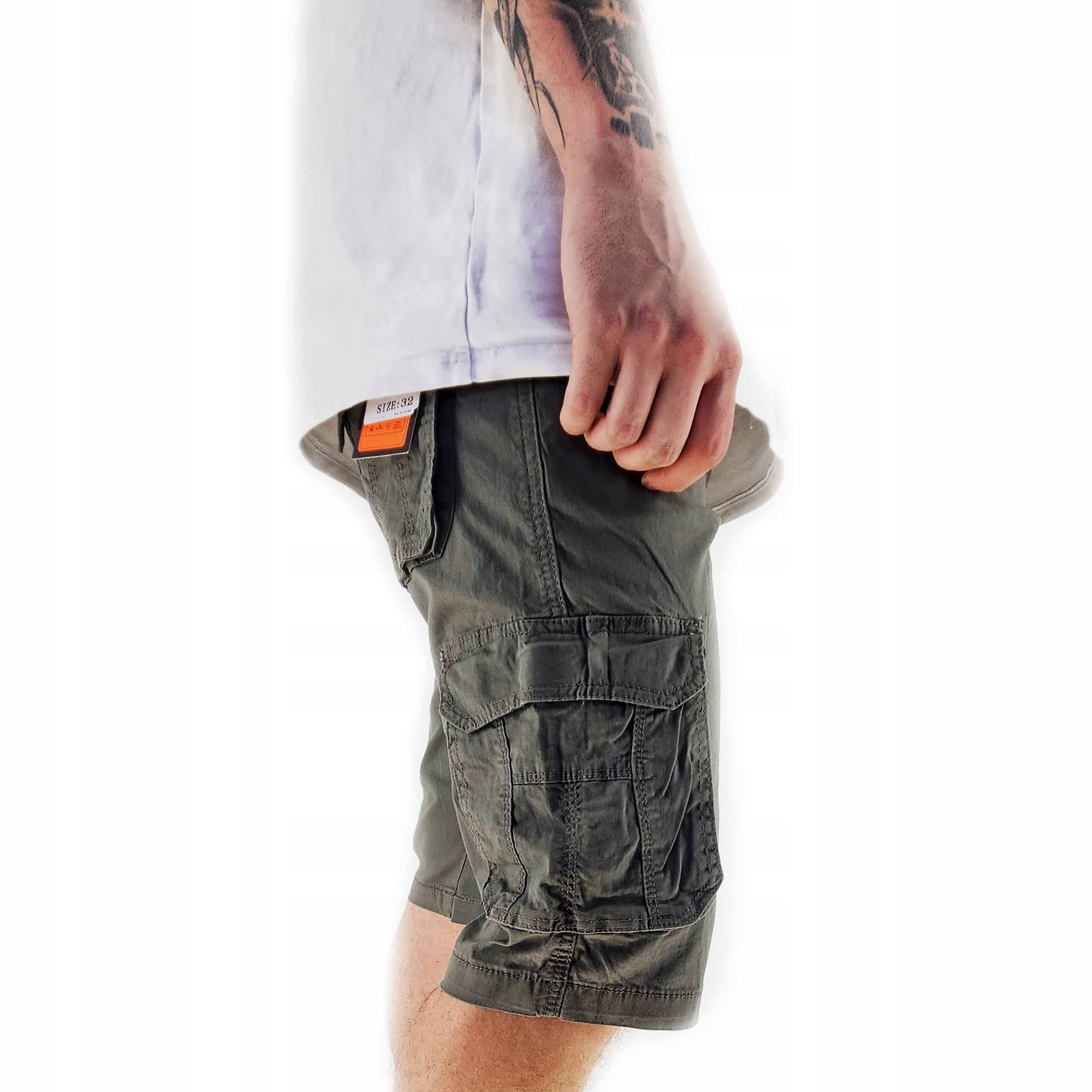 KRÓTKIE SPODENKI SPODNIE BOJÓWKI SZORTY MĘSKIE JEANSOWE