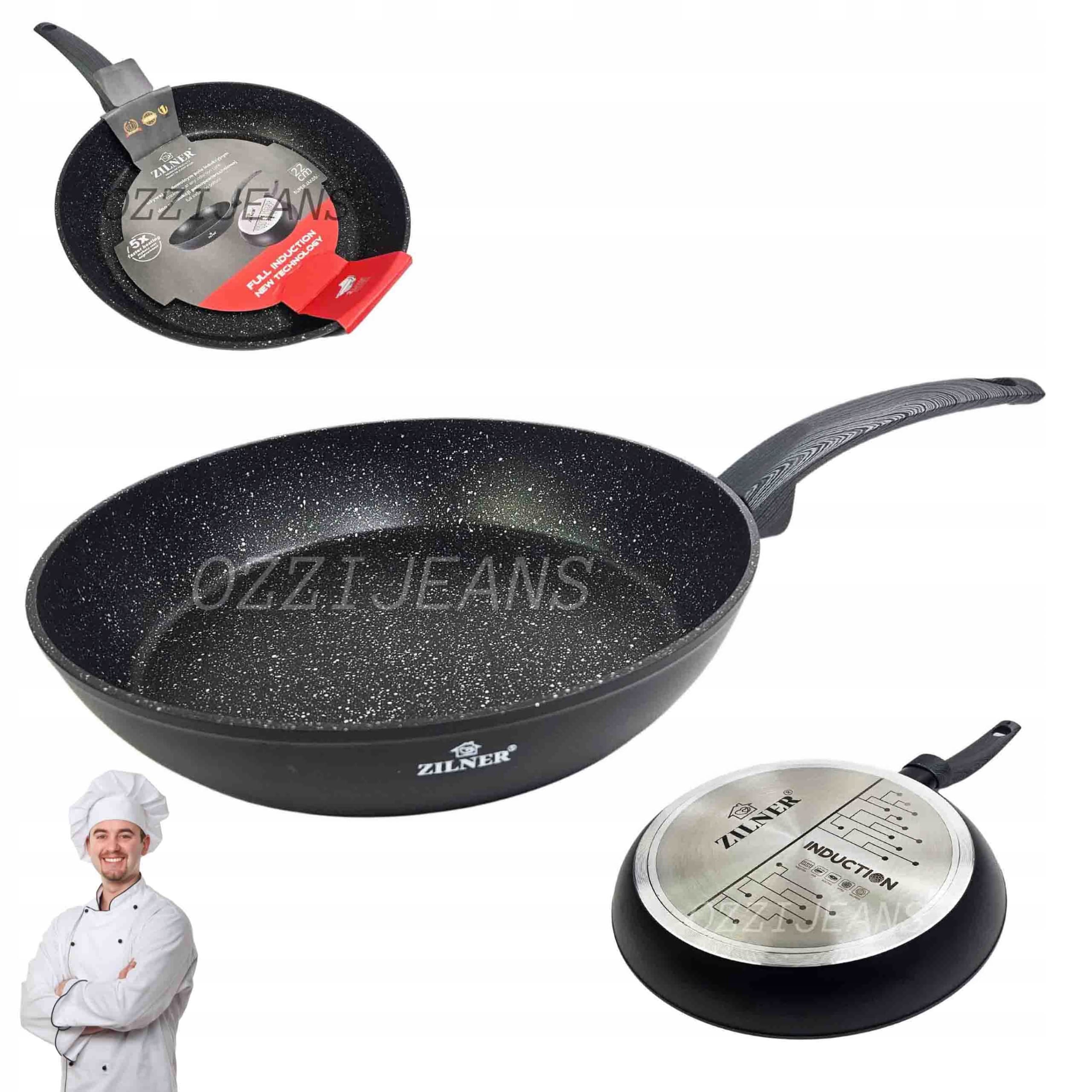 PATELNIA ALUMINIOWA Z POWŁOKĄ GRANITOWĄ INDUKCJA 5xSZYBSZE NAGRZEWANIE