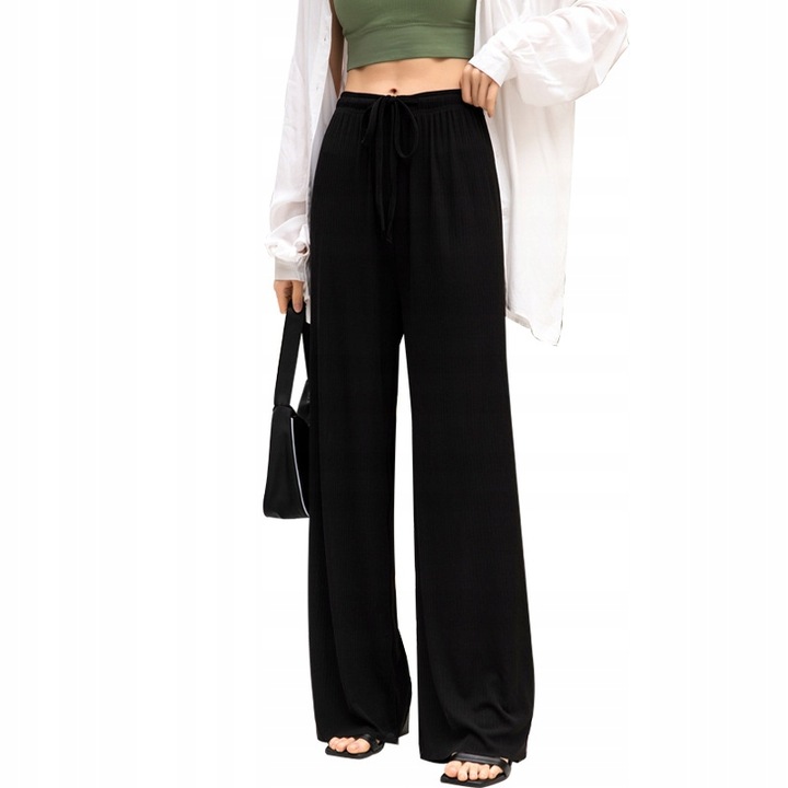 Spodnie damskie luźne szerokie zwiewne - obrazek 4