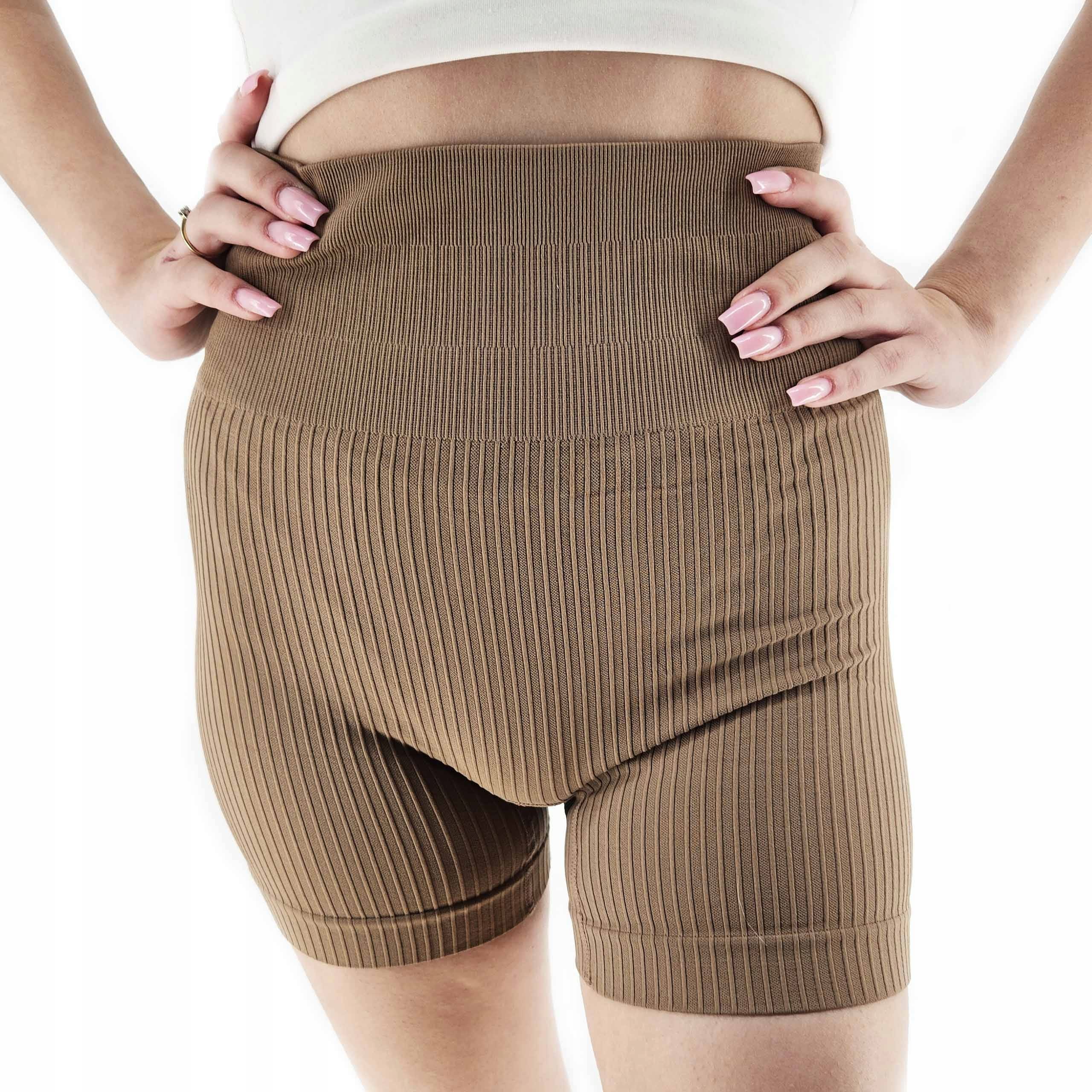 DAMSKIE LEGGINSY KOLARKI KRYJĄCE SPODENKI DOPASOWANE WYGODNE KOLORY PRĄŻEK