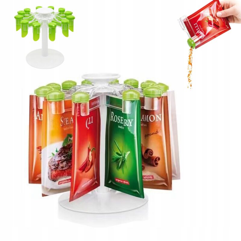 ORGANIZER NA PRZYPRAWY POJEMNIK PRZYPRAWNIK OBROTOWY STOJAK KUCHENNY