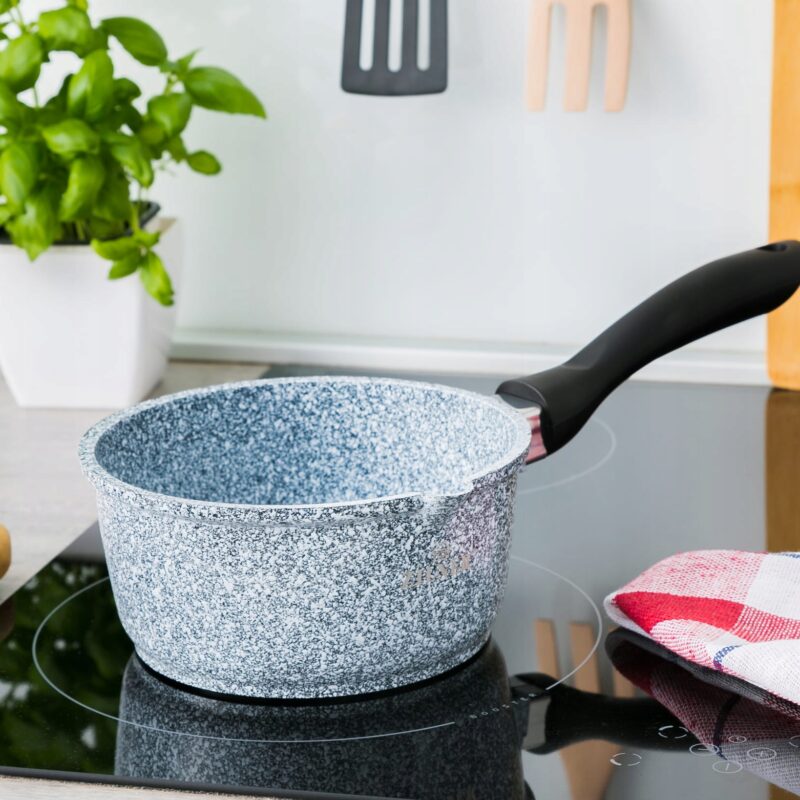 	KOMPLET GARNKÓW MARMUROWYCH 9EL GARNKI ZESTAW NA GAZ I INDUKCJĘ PREMIUM