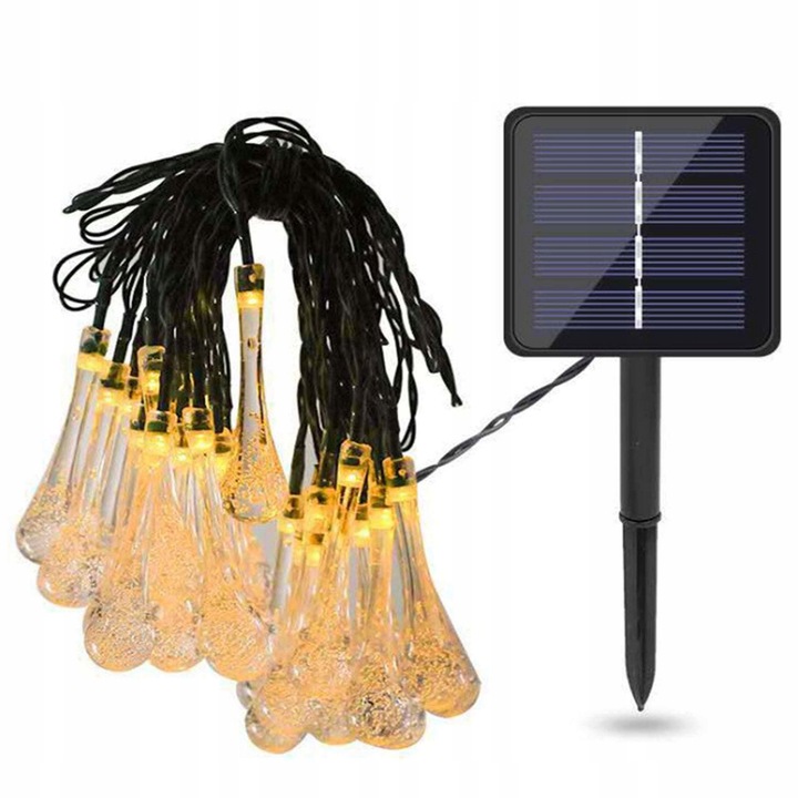 GIRLANDA OGRODOWA LED SOLARNA OŚWIETLENIE LAMPKI SOPLE NA TARAS OGRÓD 10LED