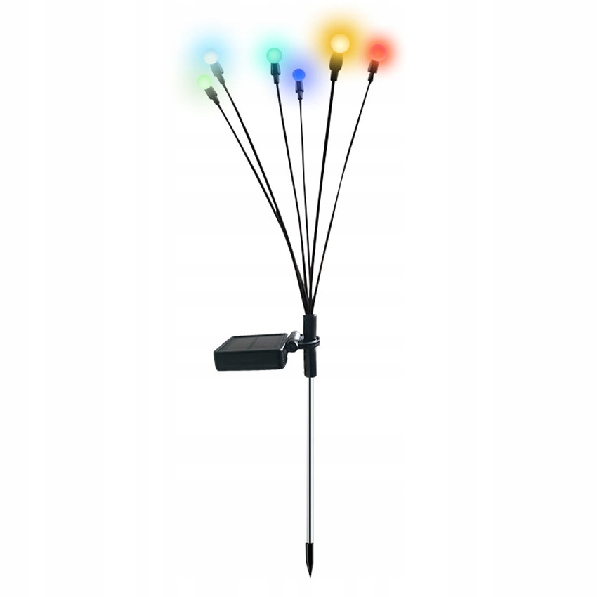 ZESTAW LAMPKI LED KULKI KULECZKI RGB KOLOROWE WBIJANE OGRODOWE SOLARNE 2SZT