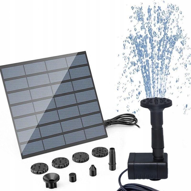 FONTANNA SOLARNA OGRODOWA PŁYWAJĄCA POMPA DO OCZKA WODNEGO SOLAR WODA