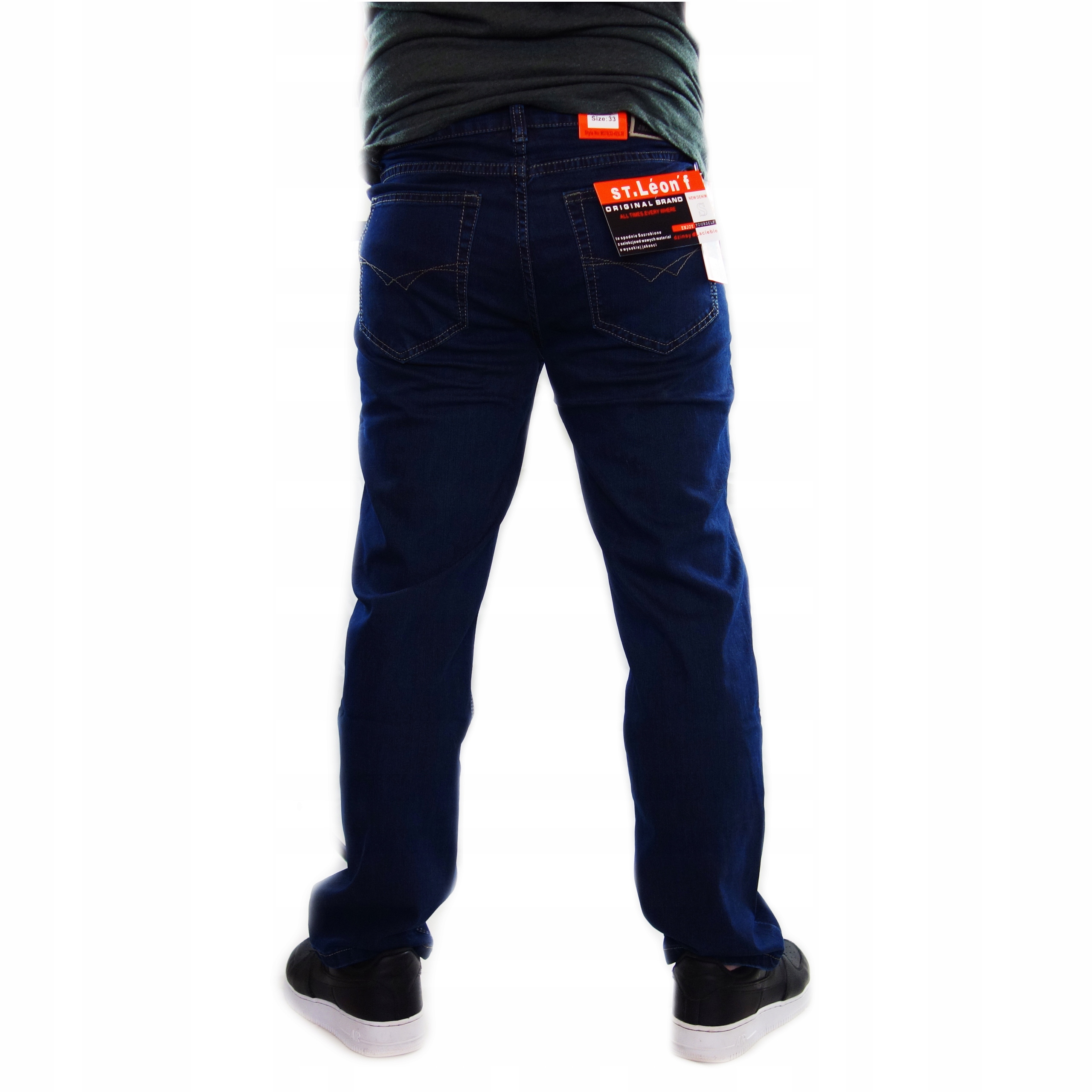 Spodnie jeansowe męskie jeans ocieplane - obrazek 3