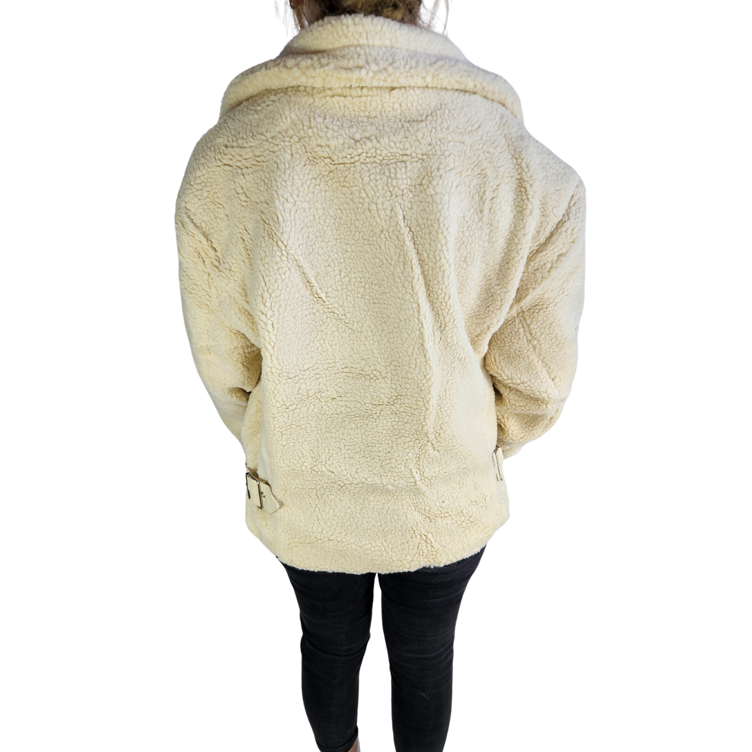 DAMSKA CIEPŁA KURTKA BARANEK MIŚ KRÓTKA MODNA WYGODNA