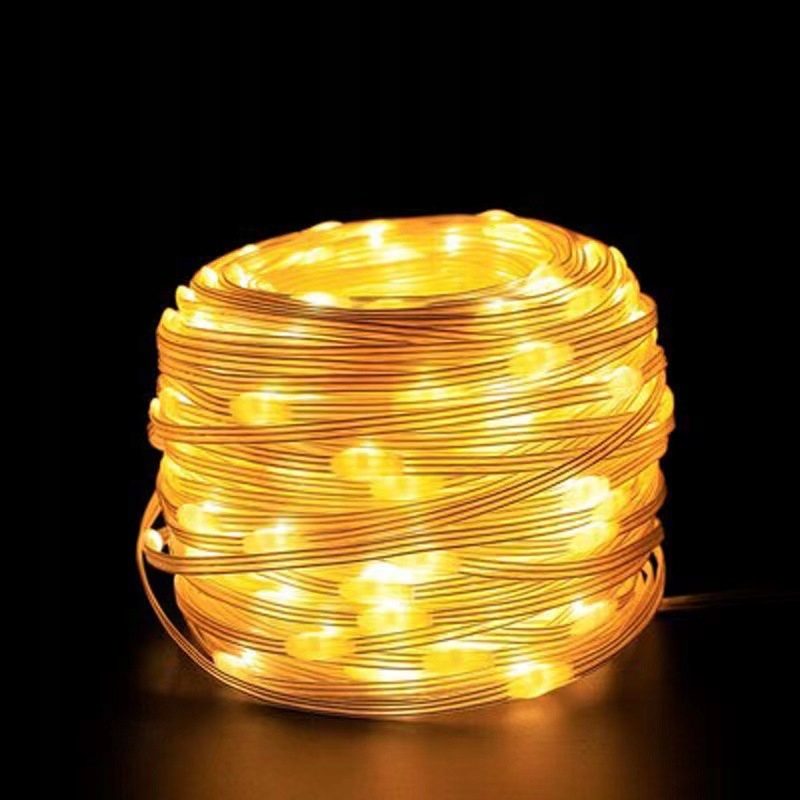LAMPKI SOLARNE OGRODOWE LED GIRLANDA DRUCIK NA CHOINKĘ DEKORACYJNE