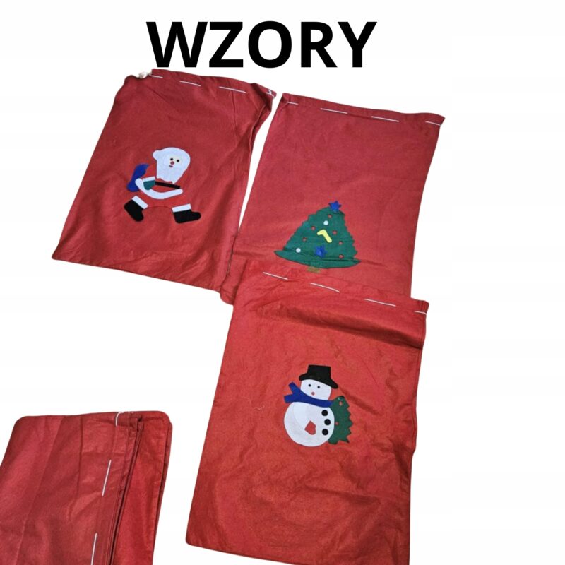 Worek Mikołaja na Prezenty Mikołajki Boże Narodzenie Pojemny pod Choinkę
