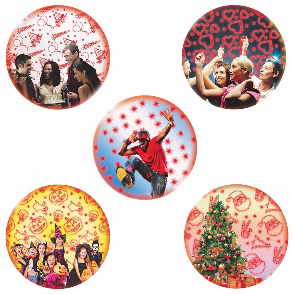 LASER ŚWIĄTECZNY MIX WZORÓW KOLOR CZERWONY