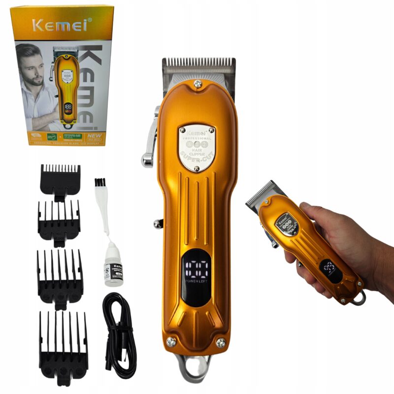 MASZYNKA DO WŁOSÓW GOLENIA STRZYŻENIA ZESTAW BARBER PROFESJONALNA USB