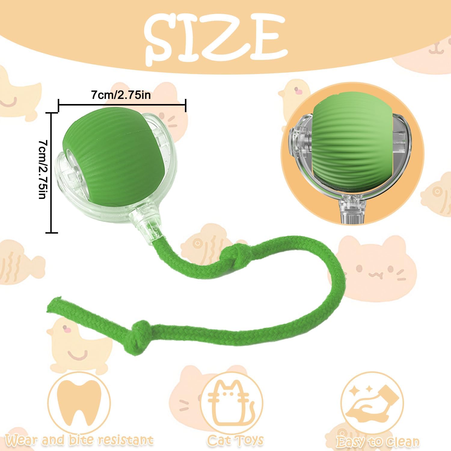 PIŁKA INTERAKTYWNA ELEKTRYCZNA DLA PSA KOTA ZABAWKA UCIEKAJĄCA ZWIERZĘTA