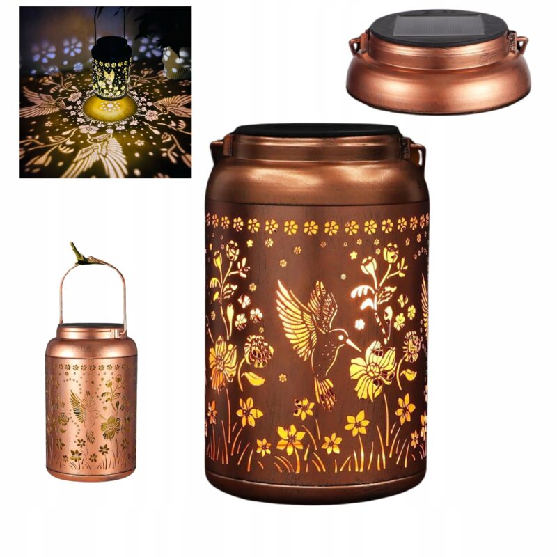 LAMPA SOLARNA OGRODOWA LED WISZĄCA TARAS BALKON LAMPION DEKORACYJNA OGRÓD