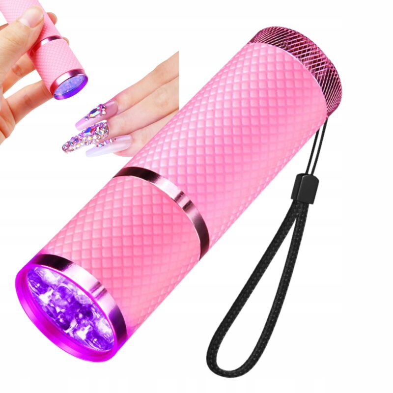 LAMPA LED UV DO PAZNOKCI MINI PRZENOŚNA RÓŻOWA UTWARDZANIE ŻELI HYBRYD HIT