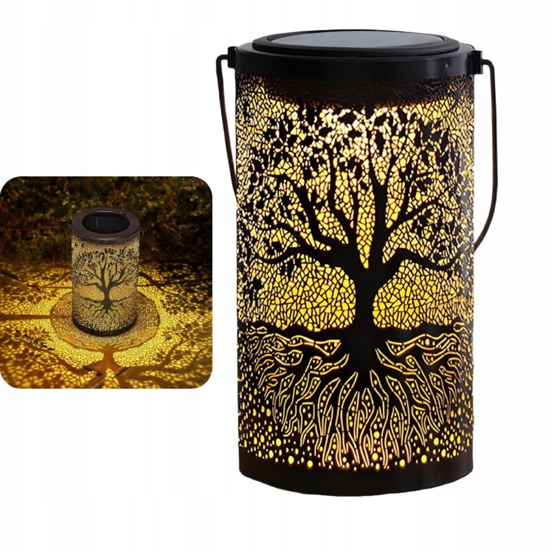 LAMPA SOLARNA OGRODOWA LED WISZĄCA TARAS BALKON LAMPION DEKORACYJNA OGRÓD