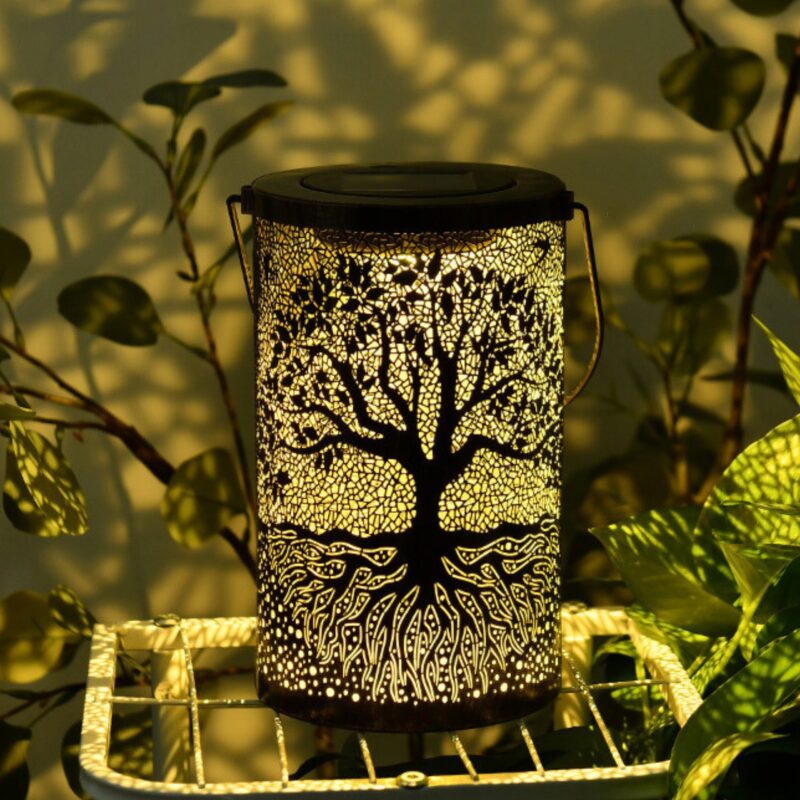 LAMPA SOLARNA OGRODOWA LED WISZĄCA TARAS BALKON LAMPION DEKORACYJNA OGRÓD