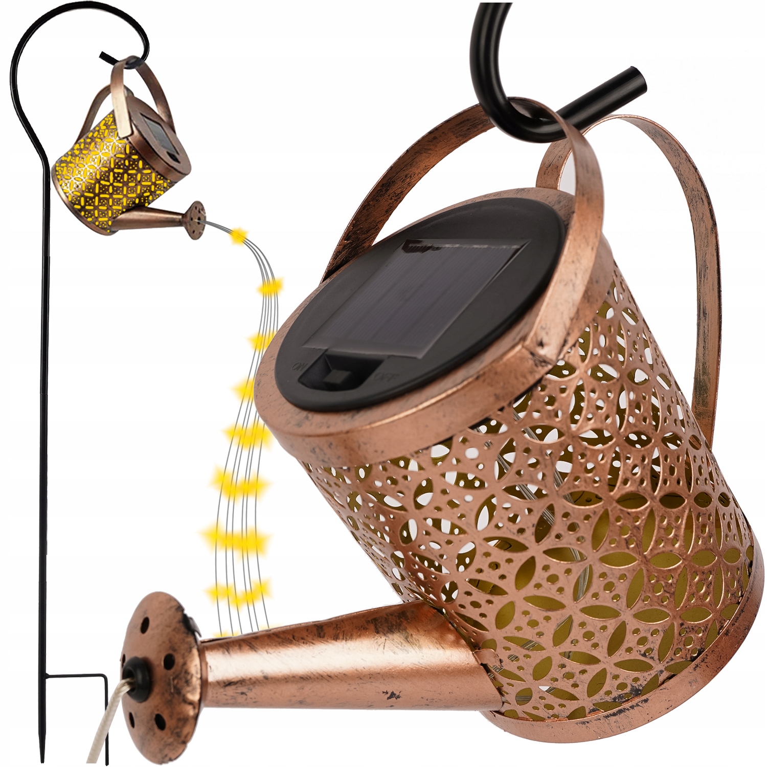 LAMPA SOLARNA OGRODOWA WBIJANA KONEWKA SOLAR LAMPKA DO OGRODU 80cm