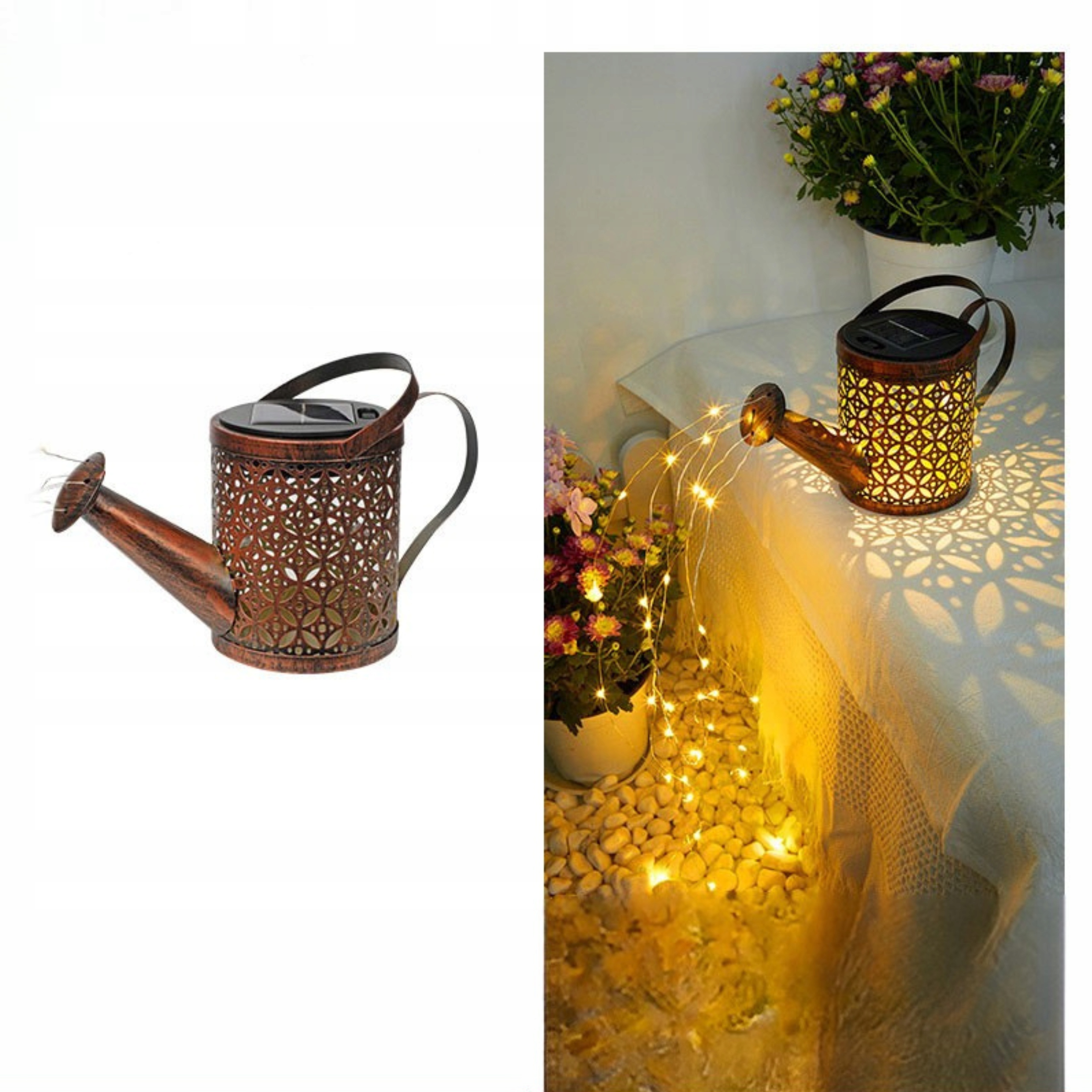 LAMPA SOLARNA OGRODOWA WBIJANA KONEWKA SOLAR LAMPKA DO OGRODU 80cm