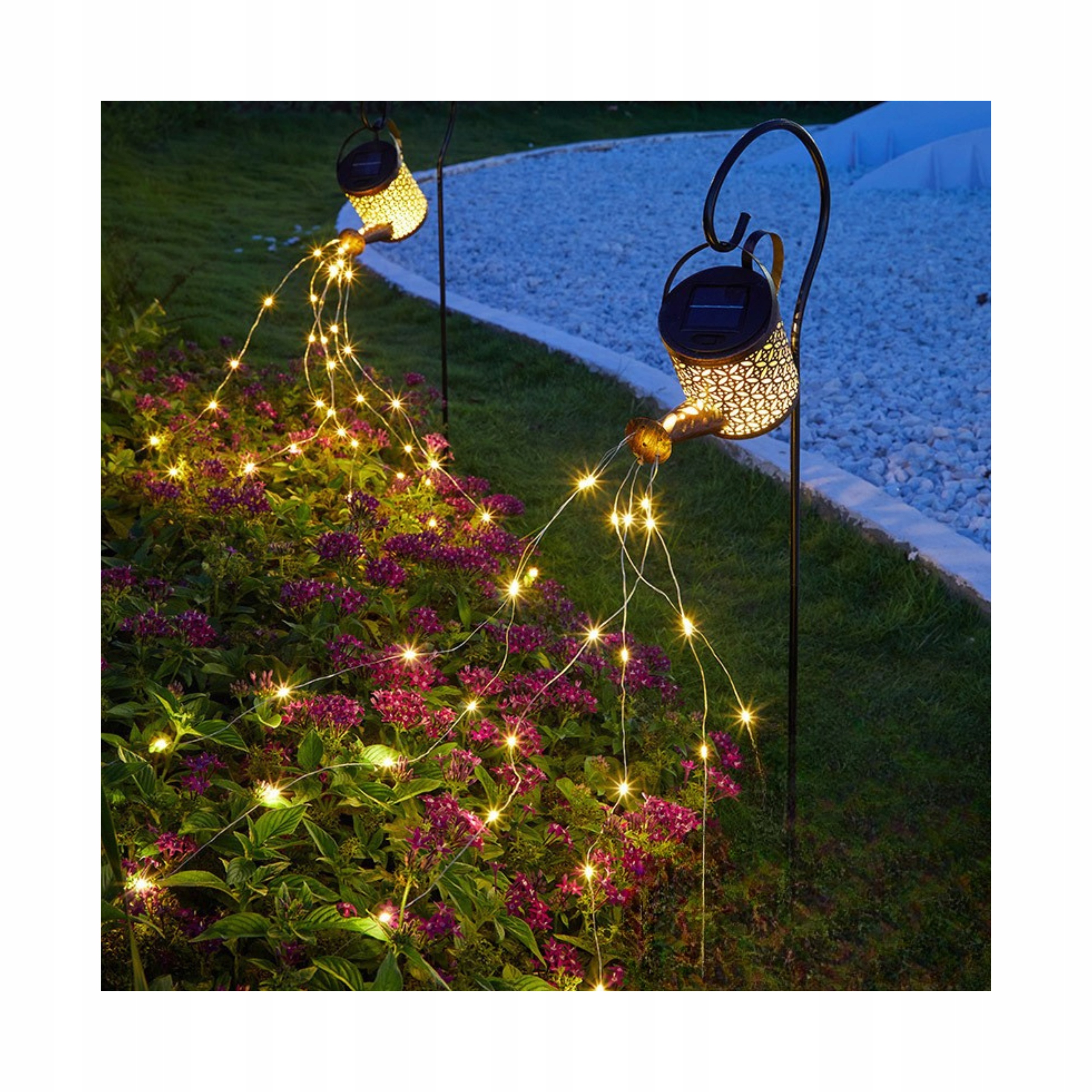 LAMPA SOLARNA OGRODOWA WBIJANA KONEWKA SOLAR LAMPKA DO OGRODU 80cm