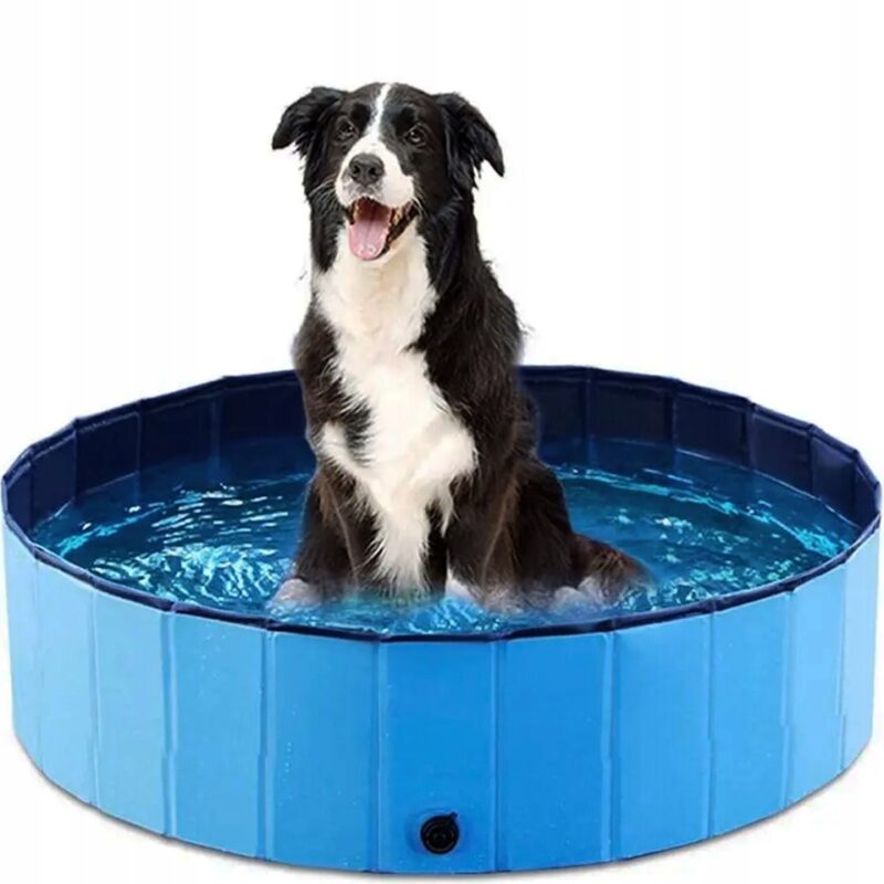 BASEN OGRODOWY DLA PSA ZWIERZĄTDUŻY DO OCHŁODY MYCIA SKŁADANY 120x 30 cm