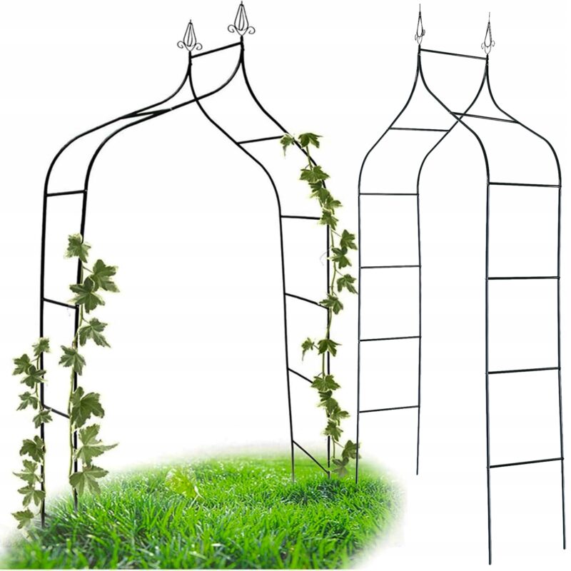 PERGOLA OGRODOWA TARASOWA METALOWA PODPORA DO RÓŻ ROŚLIN STOJAK ŁUK 260CM
