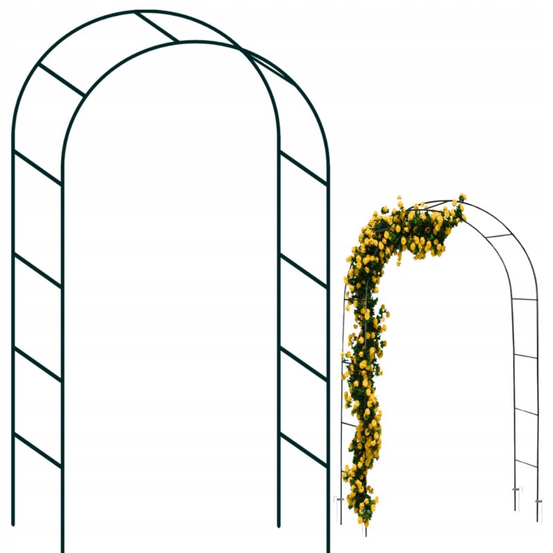 PERGOLA OGRODOWA TARASOWA METALOWA PODPORA DO RÓŻ PNĄCZY WINOGRON ŁUK 240CM