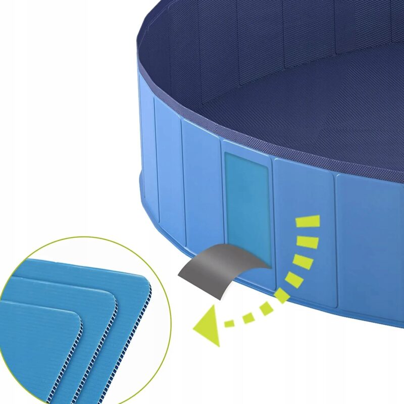 BASEN OGRODOWY DLA PSA ZWIERZĄTDUŻY DO OCHŁODY MYCIA SKŁADANY 120x 30 cm