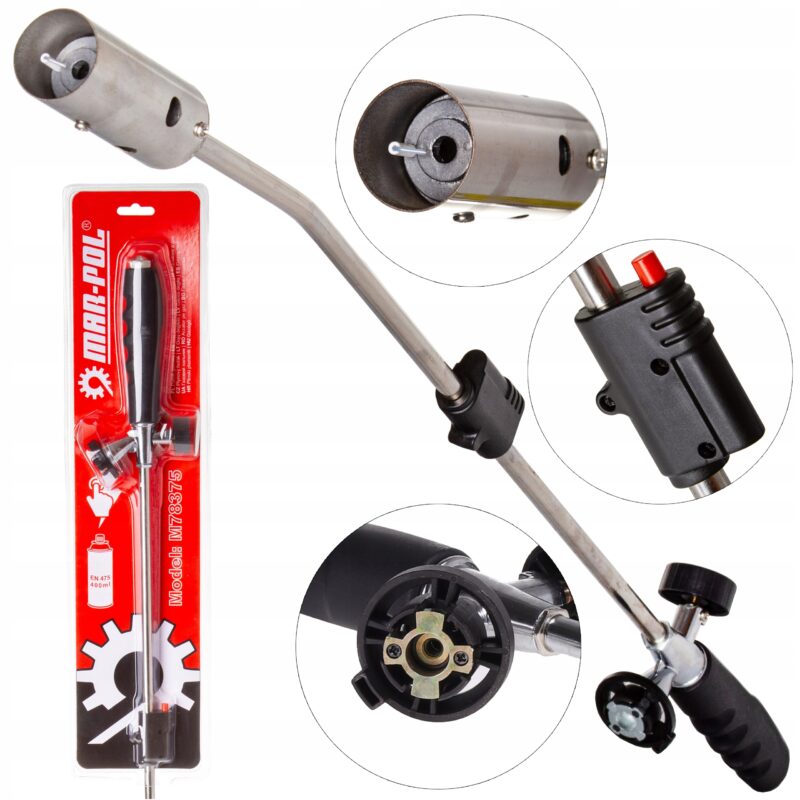 OPALARKA PALNIK GAZOWY 80CM WYPALARKA DO CHWASTÓW LIŚCI OGRÓD MOCNA 1300 °C