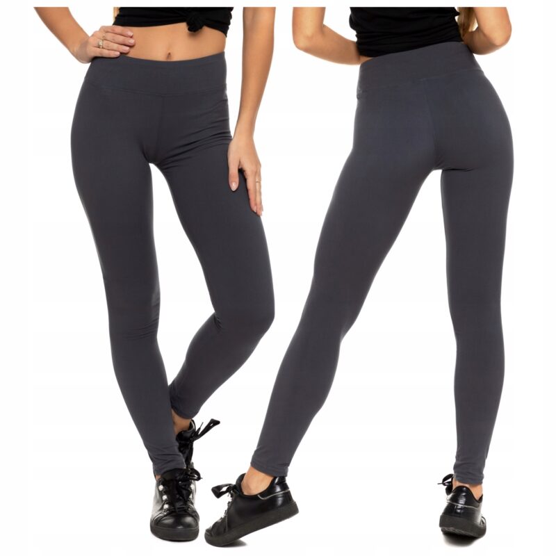LEGGINSY DAMSKIE MORAJ KLASYCZNE DŁUGIE L/XL WYSOKI STAN CZARNY MOCNE