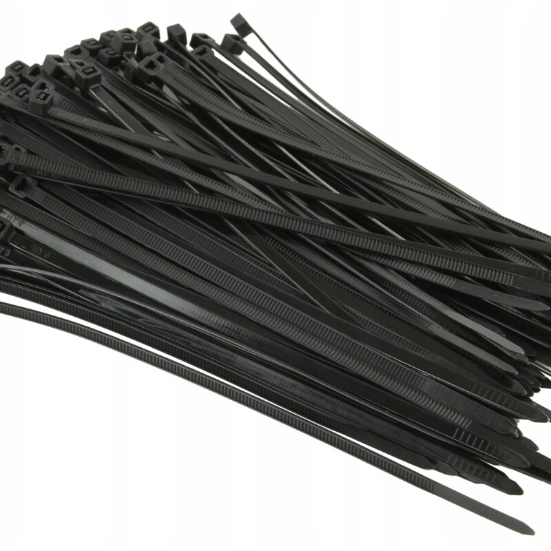 OPASKI KABLOWE CZARNE TRYTYTKI zestaw 100szt