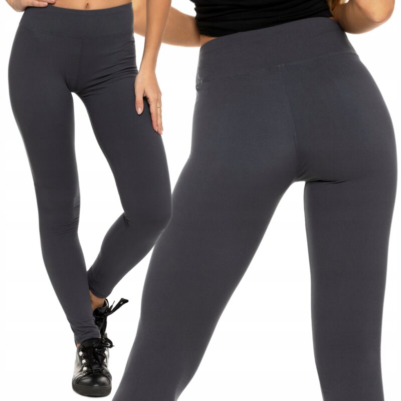 LEGGINSY DAMSKIE MORAJ KLASYCZNE DŁUGIE L/XL WYSOKI STAN CZARNY MOCNE