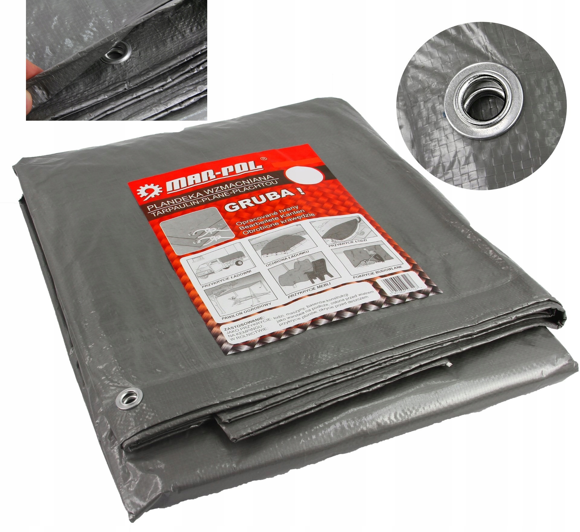 PLANDEKA WODOODPORNA GRUBA OKRYCIE PŁACHTA MROZOODPORNA