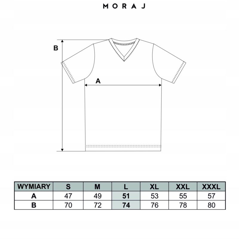 T-SHIRT MĘSKI MORAJ CZARNY BAWEŁNA CZESANA KRÓTKI RĘKAW 