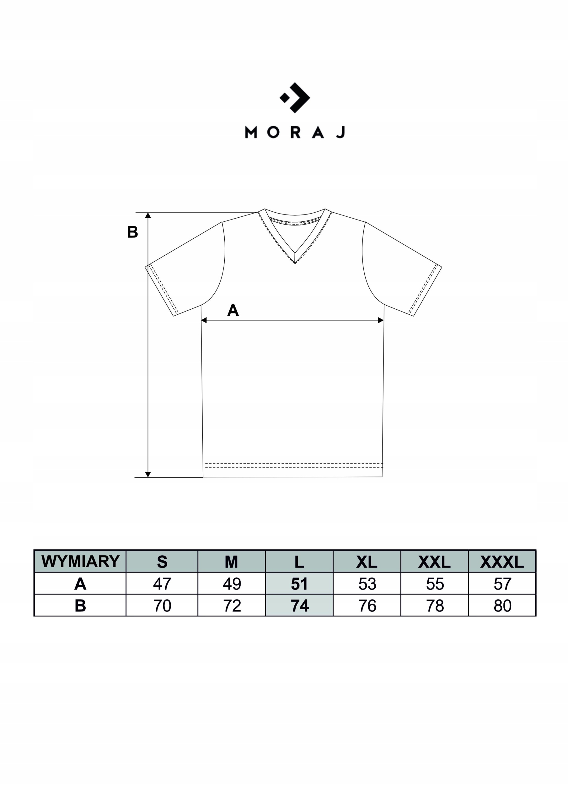 T-SHIRT MĘSKI MORAJ CZARNY BAWEŁNA CZESANA KRÓTKI RĘKAW