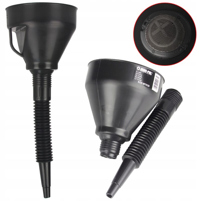 Lejek Plastikowy Do Paliwa Oleju Uniwersalny Elastyczna Końcówka