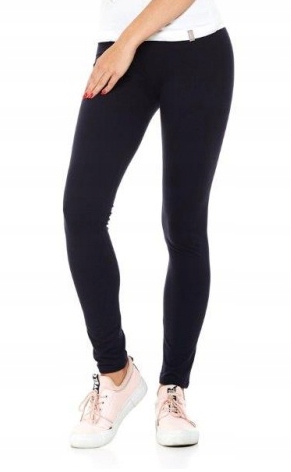 LEGGINSY DAMSKIE MORAJ KLASYCZNE DŁUGIE L/XL WYSOKI STAN CZARNY MOCNE