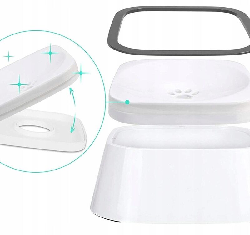 MISKA PŁYWAJĄCA DLA PSA KOTA NIECHLAPIĄCA NA WODĘ DUŻA 1L ANTYPOCHLAP