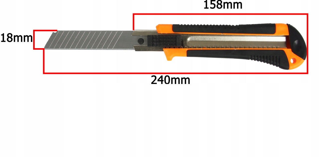 NÓŻ TAPETOWY 18MM OSTRZE ŁAMANE NOŻYK DO TAPET OBUDOWA ABS MOCNY